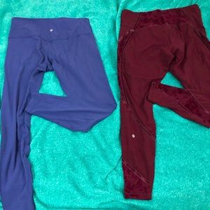 Lululemon High rise 28” align & wunder under 14